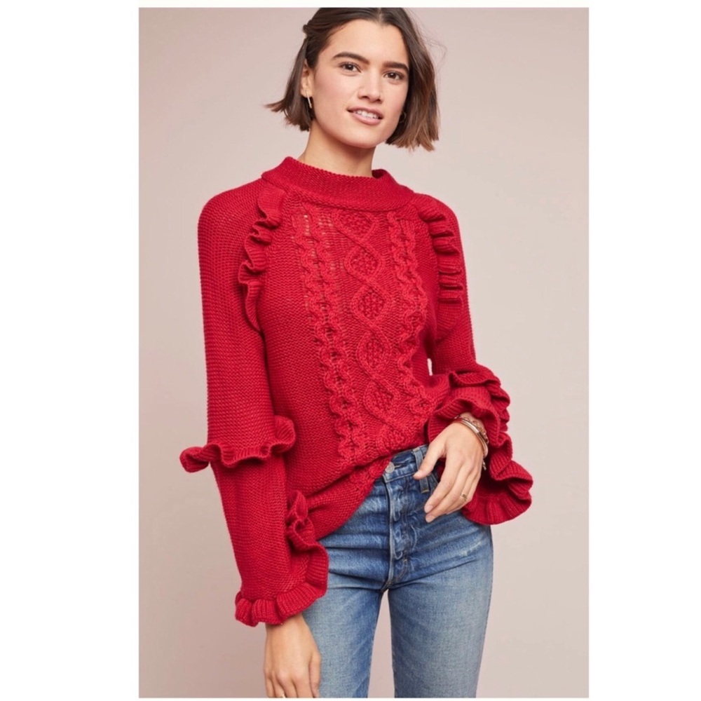 BB Dakota Red Cowl Neck Sweater